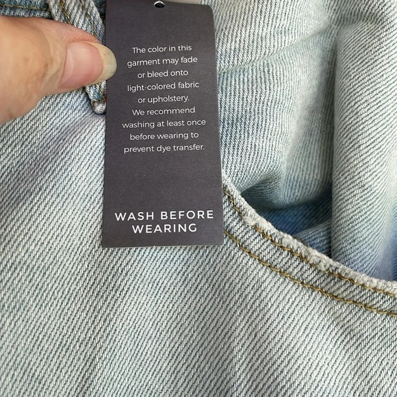 Lane Bryant Light Wash Distressed Straight Ankle Denim Jeans - Picture 6 of 13